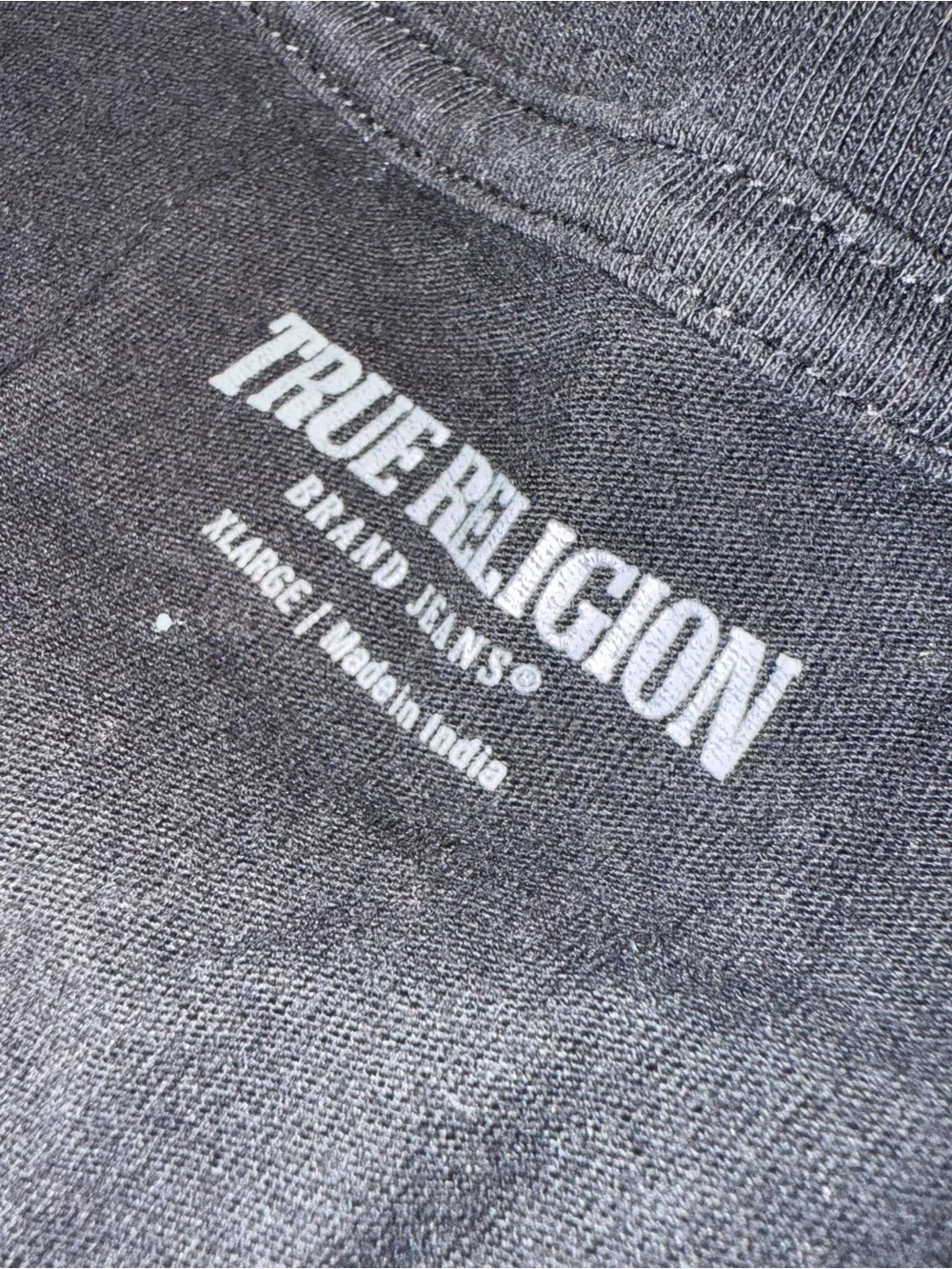 True Religion Black Graphic Guitar Buddha Tee🔥